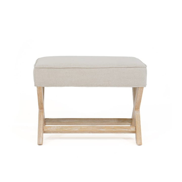 Gracie Ottoman Stone By Black Mango Interiors