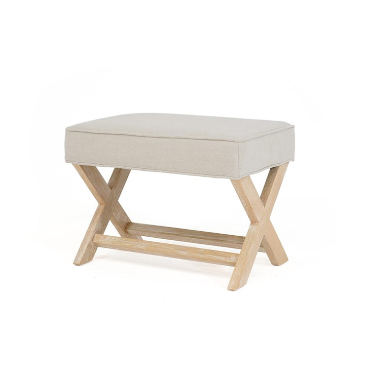 Gracie Ottoman Stone By Black Mango Interiors