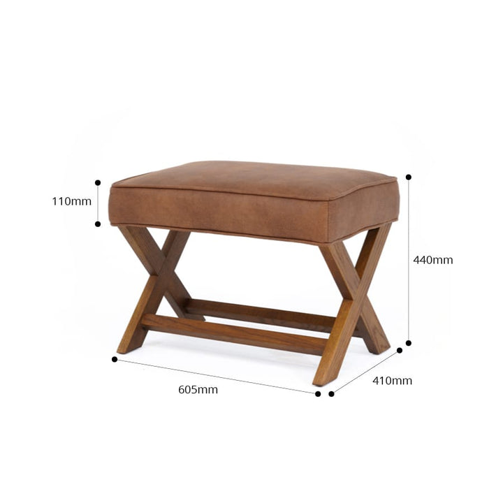 Gracie Ottoman Tan By Black Mango Interiors
