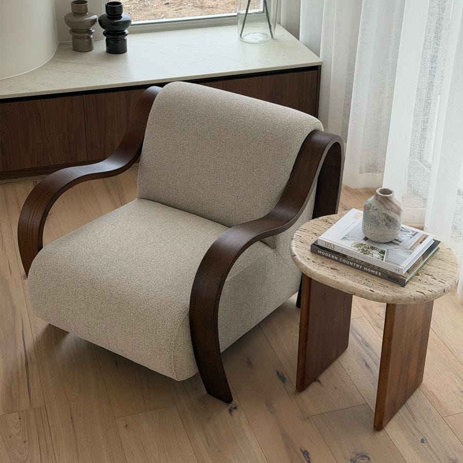 Hadley Arm Chair Biscuit By Black Mango