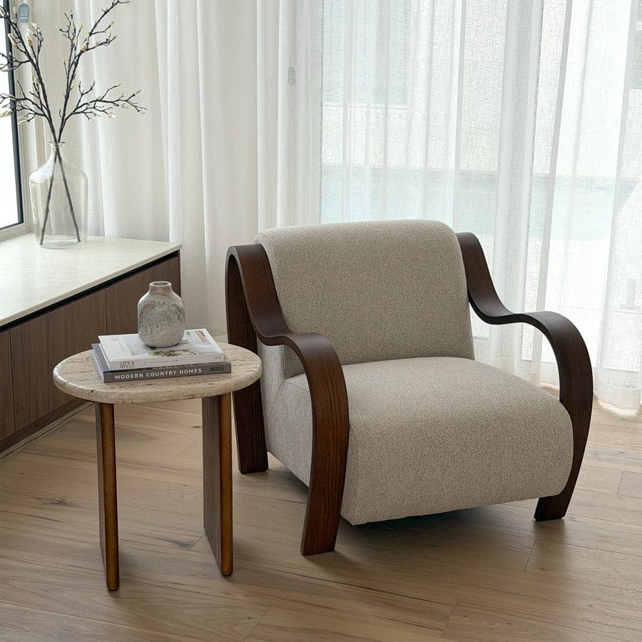 Hadley Arm Chair Biscuit By Black Mango