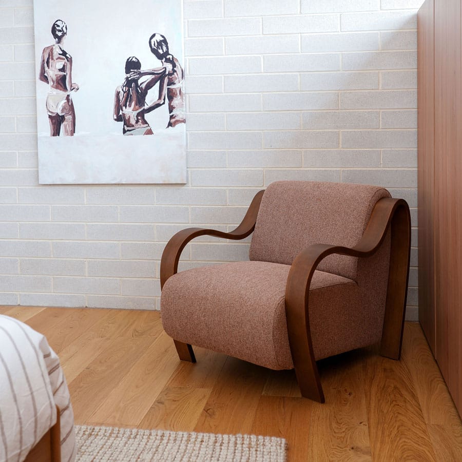 Hadley Arm Chair Blush By Black Mango