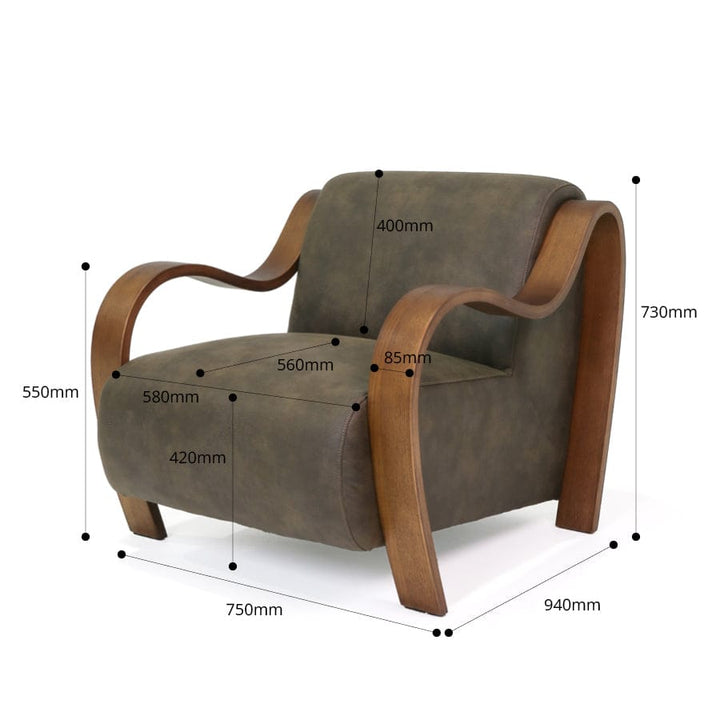 Hadley Arm Chair Brunswick By Black Mango