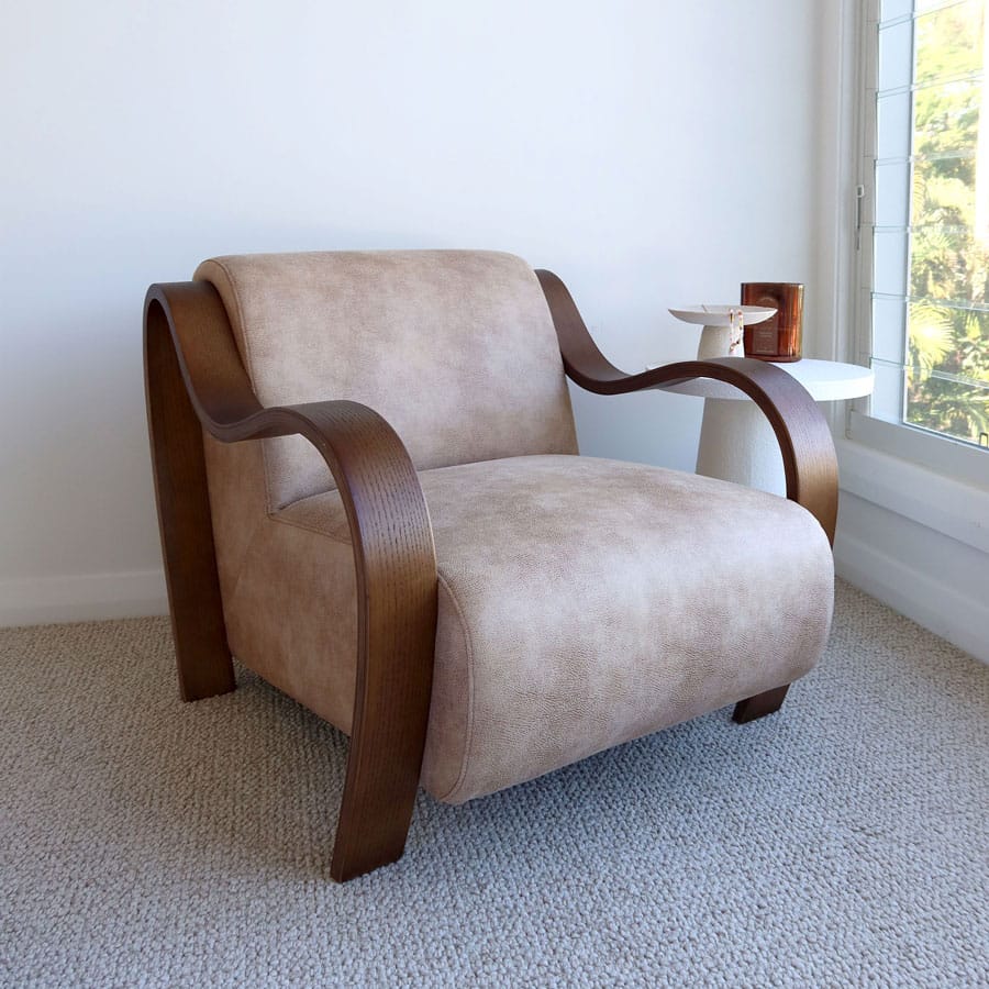 Hadley Arm Chair Fawn By Black Mango