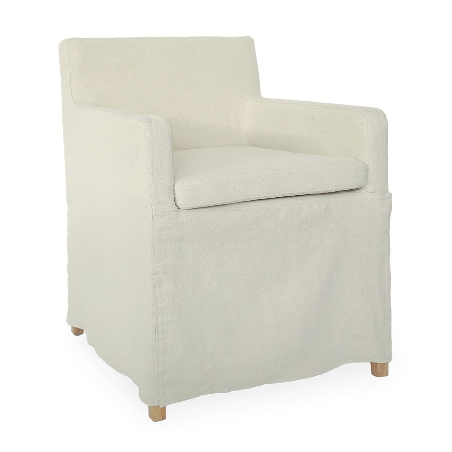 Halle Slipcover Dining Chair Black Mango Interiors