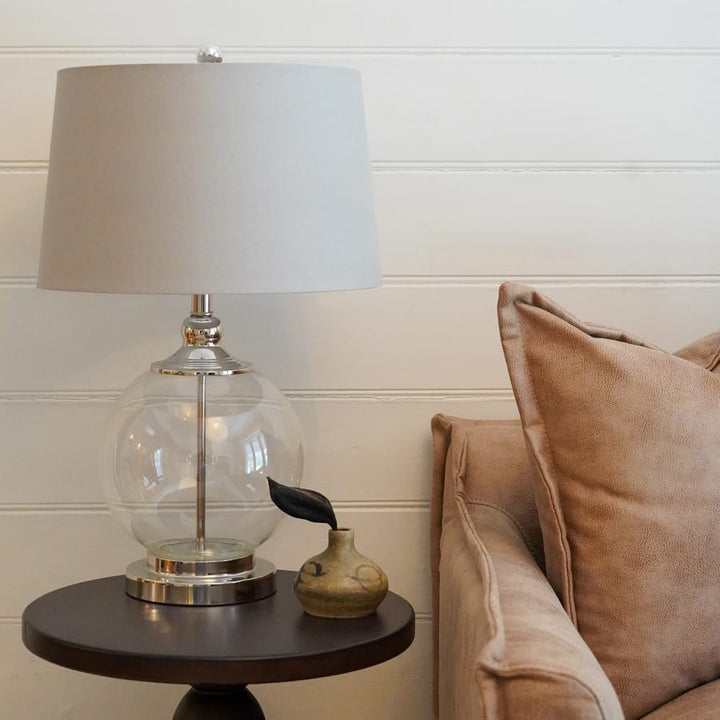 Hilton Glass Table Lamp Clear By Black Mango Interiors