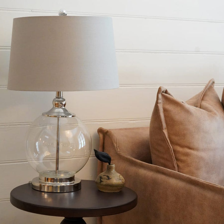Hilton Glass Table Lamp Clear By Black Mango Interiors