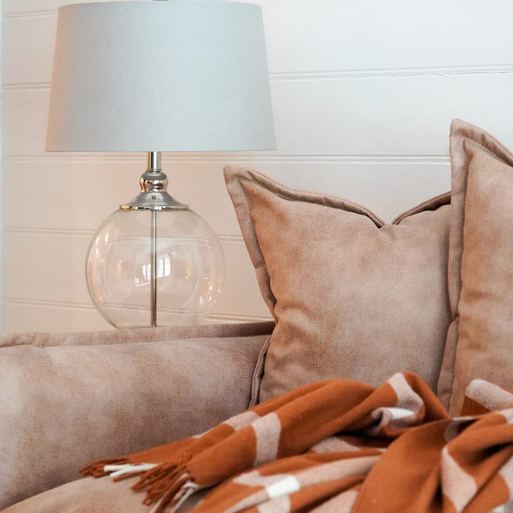 Hilton Glass Table Lamp Clear By Black Mango Interiors