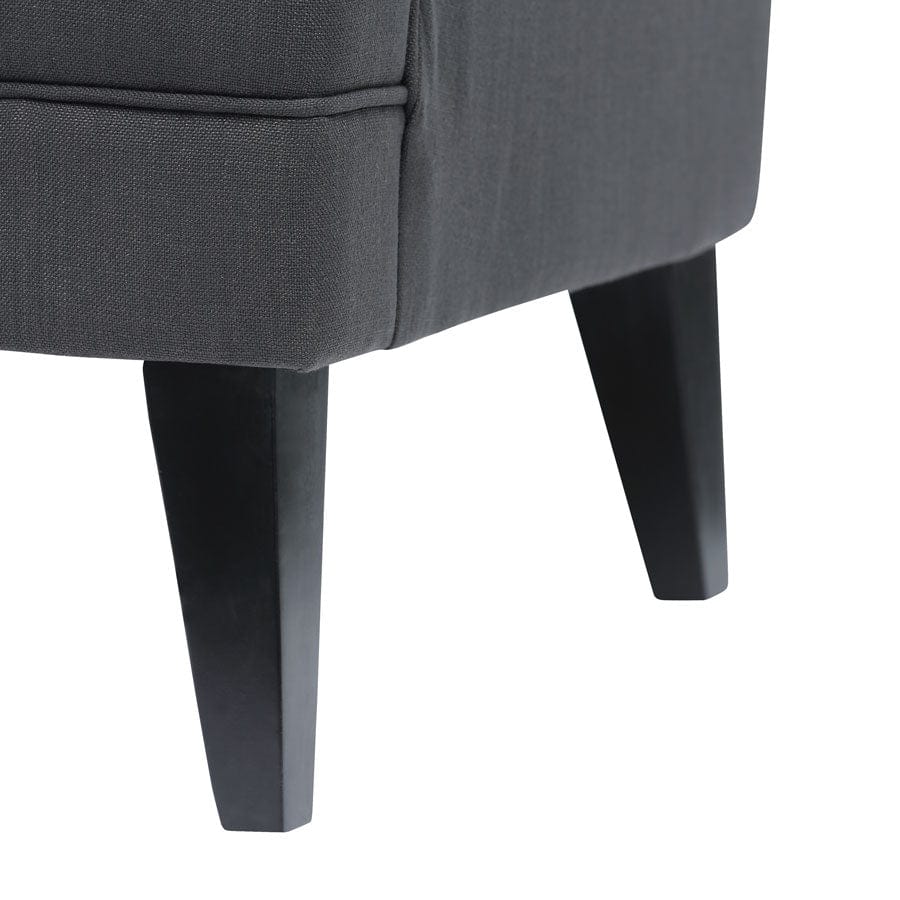 Isla Wingback Rocking Chair Charcoal Black Legs By Black Mango
