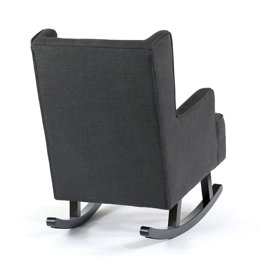 Isla Wingback Rocking Chair Charcoal Black Legs By Black Mango