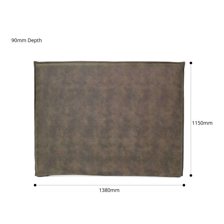 Juno Bedhead with Leatherette Slipcover Double Size Brunswick By Black Mango Interiors