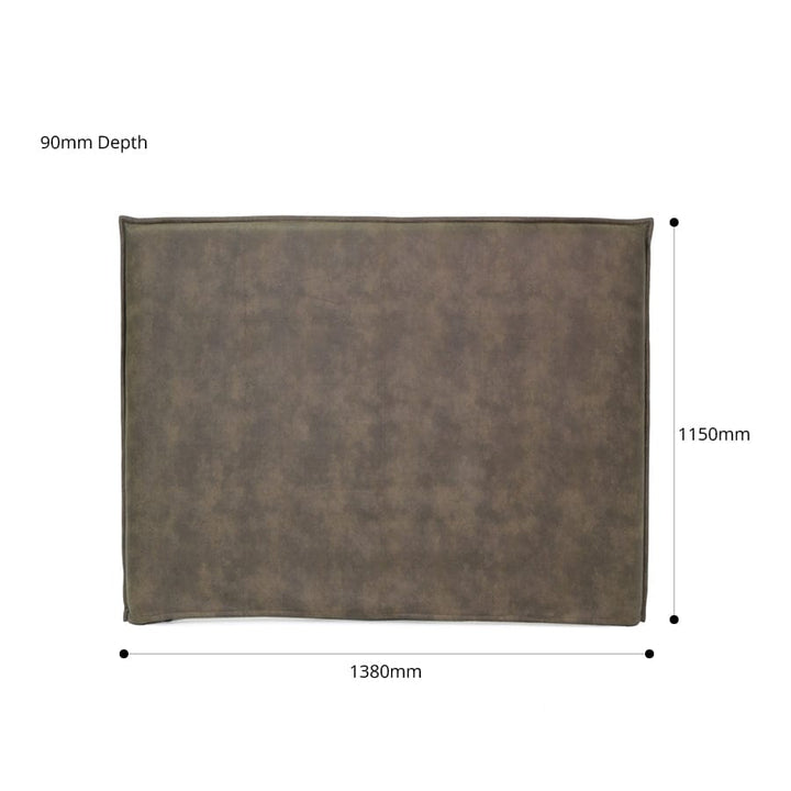 Juno Bedhead with Leatherette Slipcover Double Size Brunswick By Black Mango Interiors