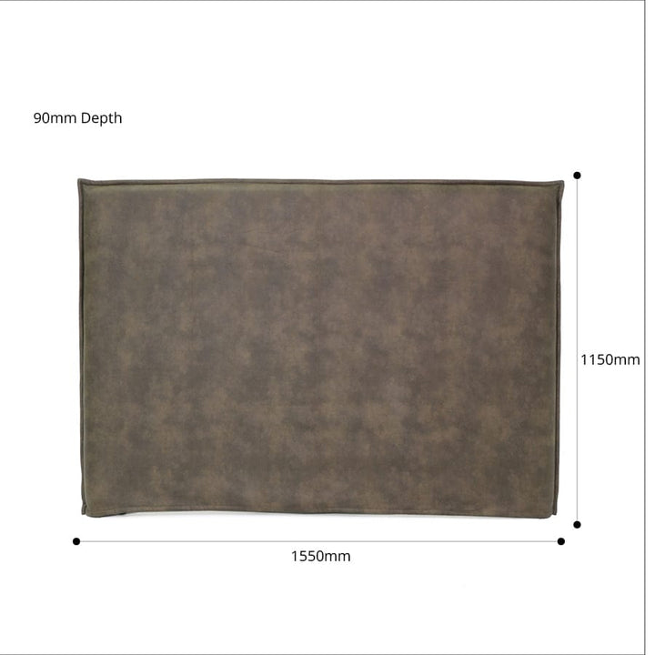 Juno Bedhead with Leatherette Slipcover Queen Size Brunswick By Black Mango Interiors