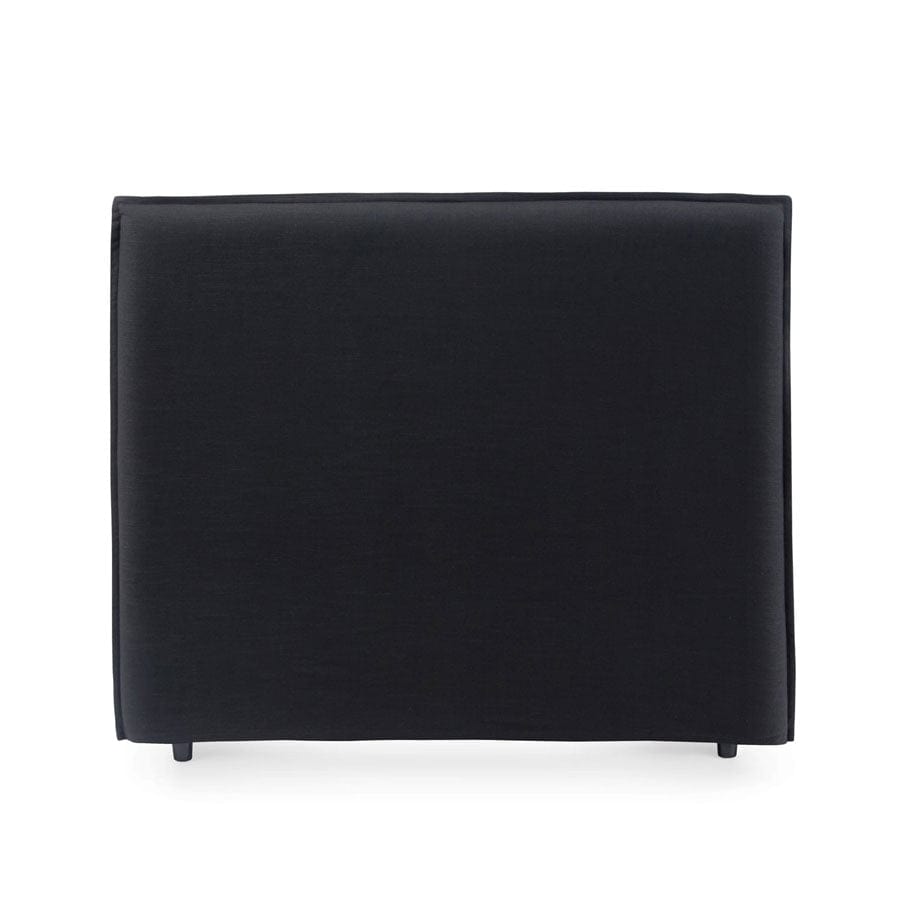 Juno Bedhead with Slipcover Double Size Black By Black Mango