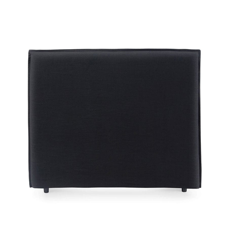 Juno Bedhead with Slipcover Double Size Black Black Mango Black