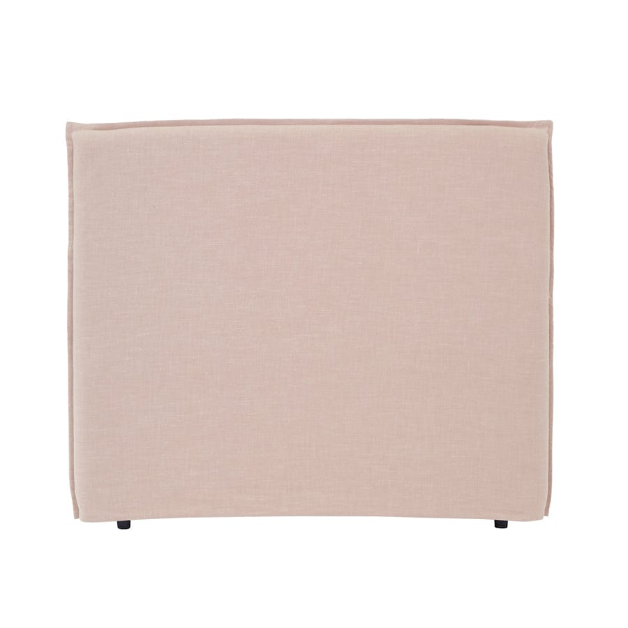 Juno Bedhead with Slipcover Double Size Blush By Black Mango Interiors