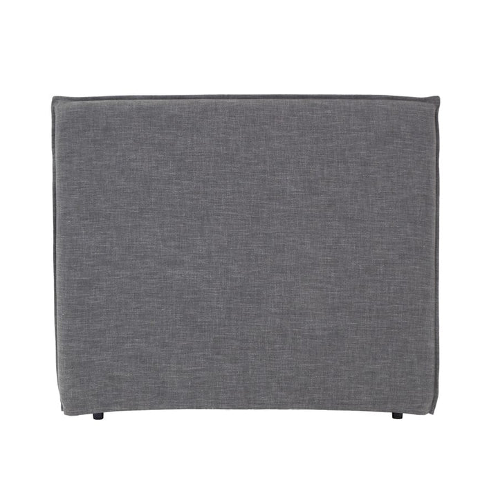 Juno Bedhead with Slipcover Double Size Charcoal By Black Mango Interiors