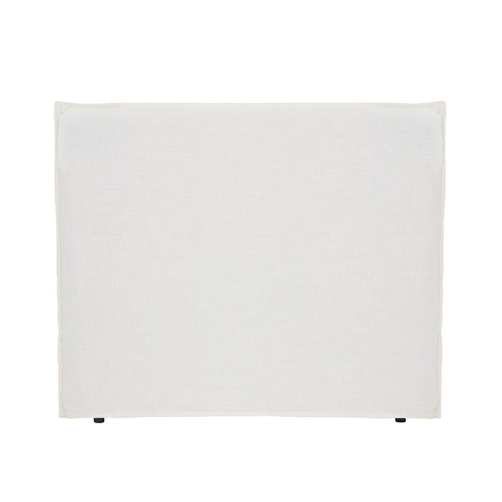 Juno Bedhead with Slipcover Double Size Ivory By Black Mango Interiors