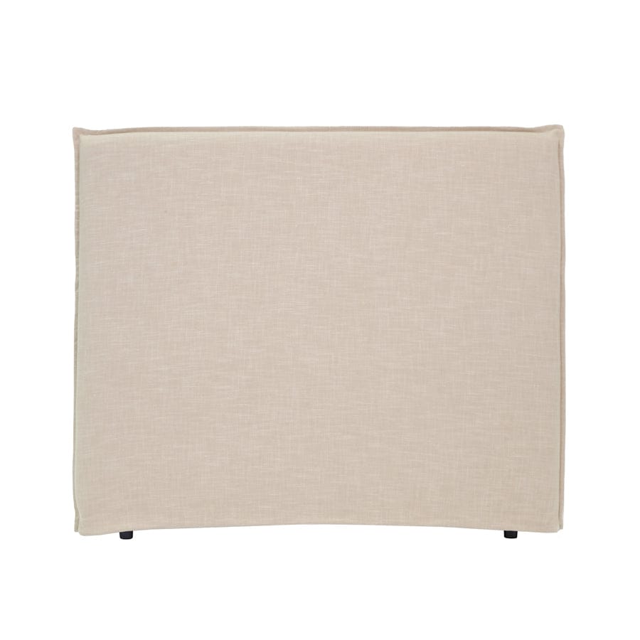 Juno Bedhead with Slipcover Double Size Linen By Black Mango Interiors