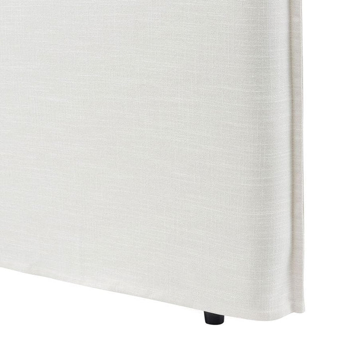 Juno Bedhead with Slipcover Double Size Linen White By Black Mango