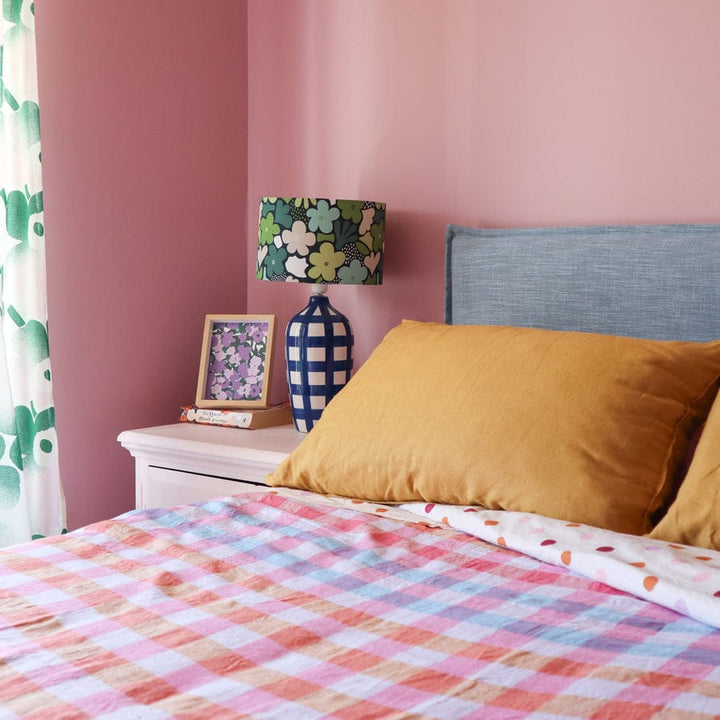 Juno Bedhead with Slipcover Double Size Sky By Black Mango Interiors