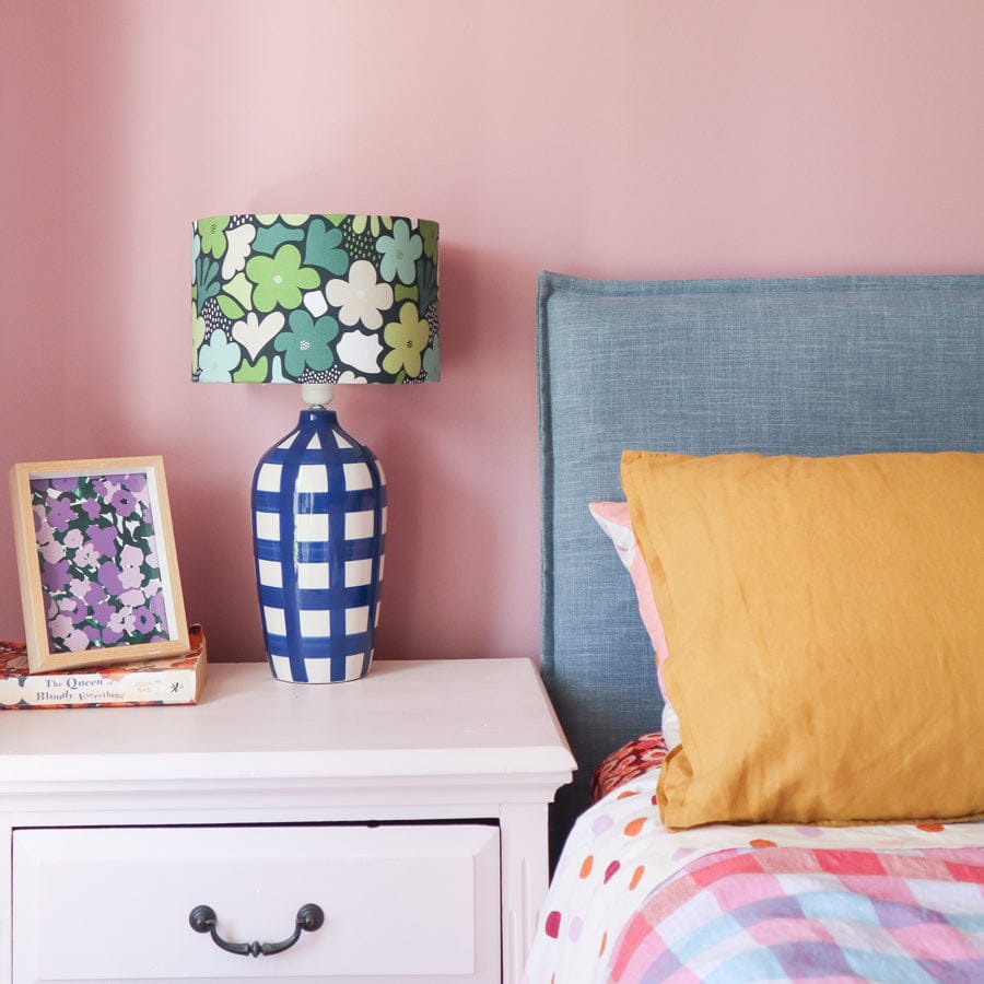 Juno Bedhead with Slipcover Double Size Sky By Black Mango Interiors