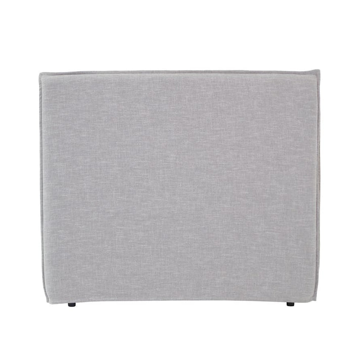 Juno Bedhead with Slipcover Double Size Steel By Black Mango Interiors