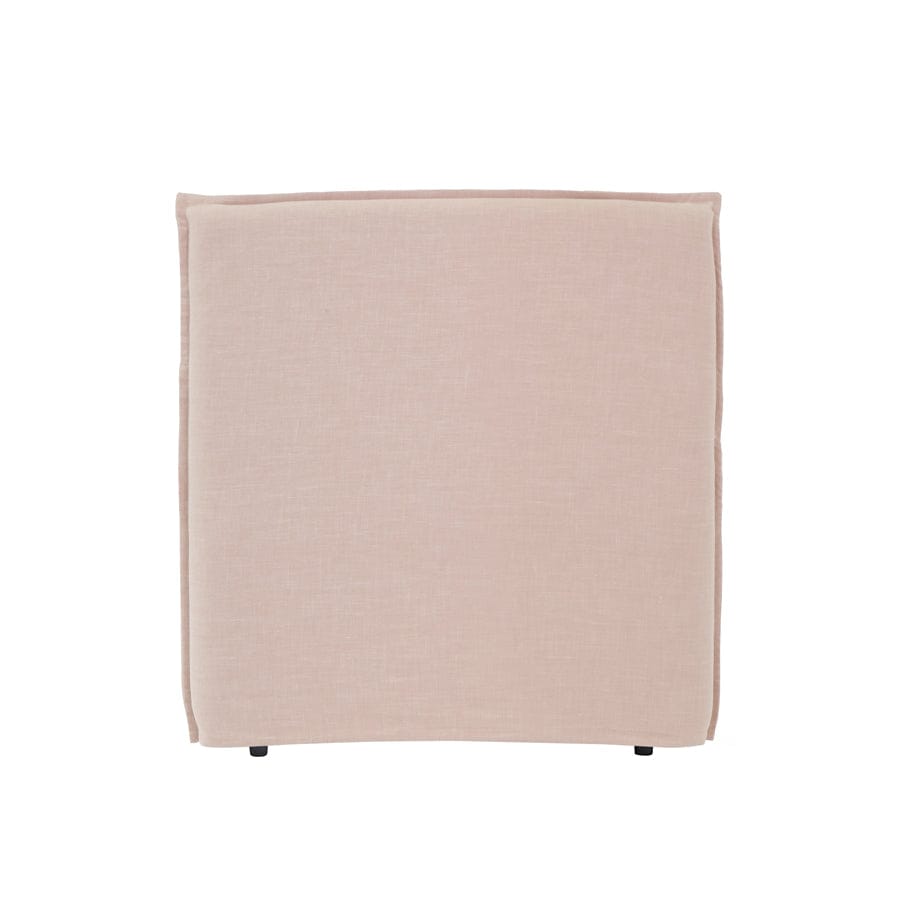 Juno Bedhead with Slipcover King Single Size Blush By Black Mango Interiors