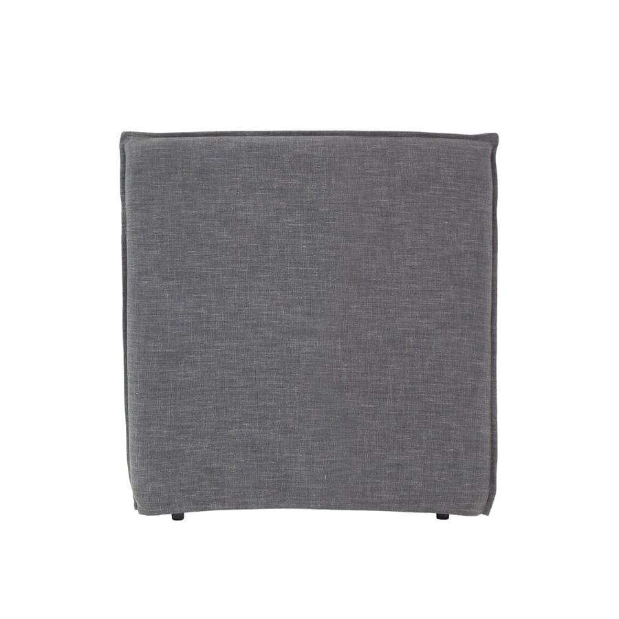 Juno Bedhead with Slipcover King Single Size Charcoal By Black Mango Interiors