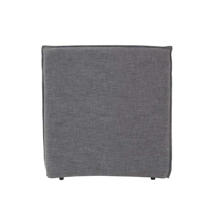 Juno Bedhead with Slipcover King Single Size Charcoal By Black Mango Interiors