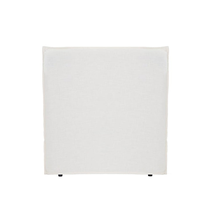 Juno Bedhead with Slipcover King Single Size Ivory By Black Mango Interiors