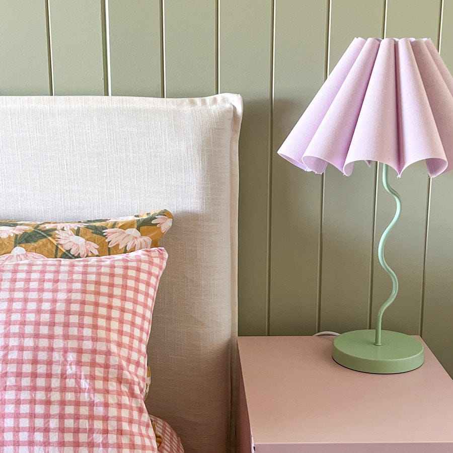 Juno Bedhead with Slipcover King Single Size Ivory By Black Mango Interiors