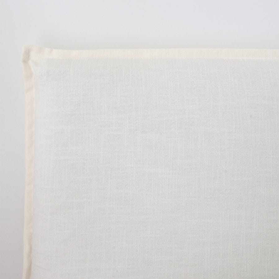 Juno Bedhead with Slipcover King Single Size Ivory By Black Mango Interiors