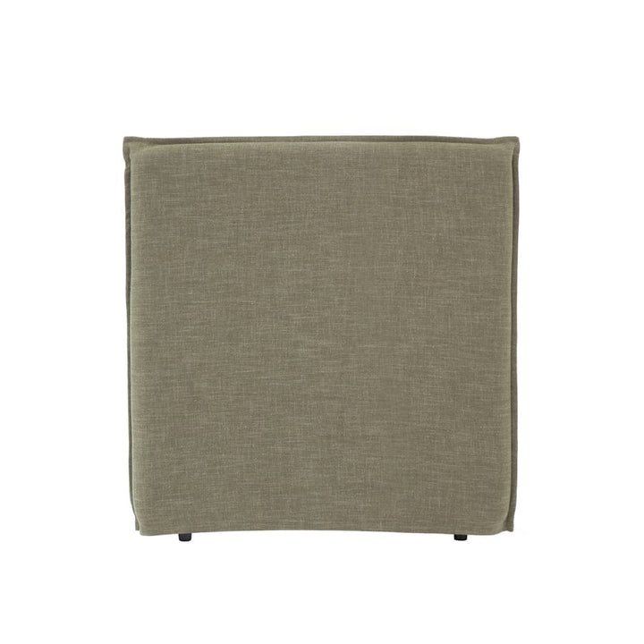 Juno Bedhead with Slipcover King Single Size Olive By Black Mango Interiors