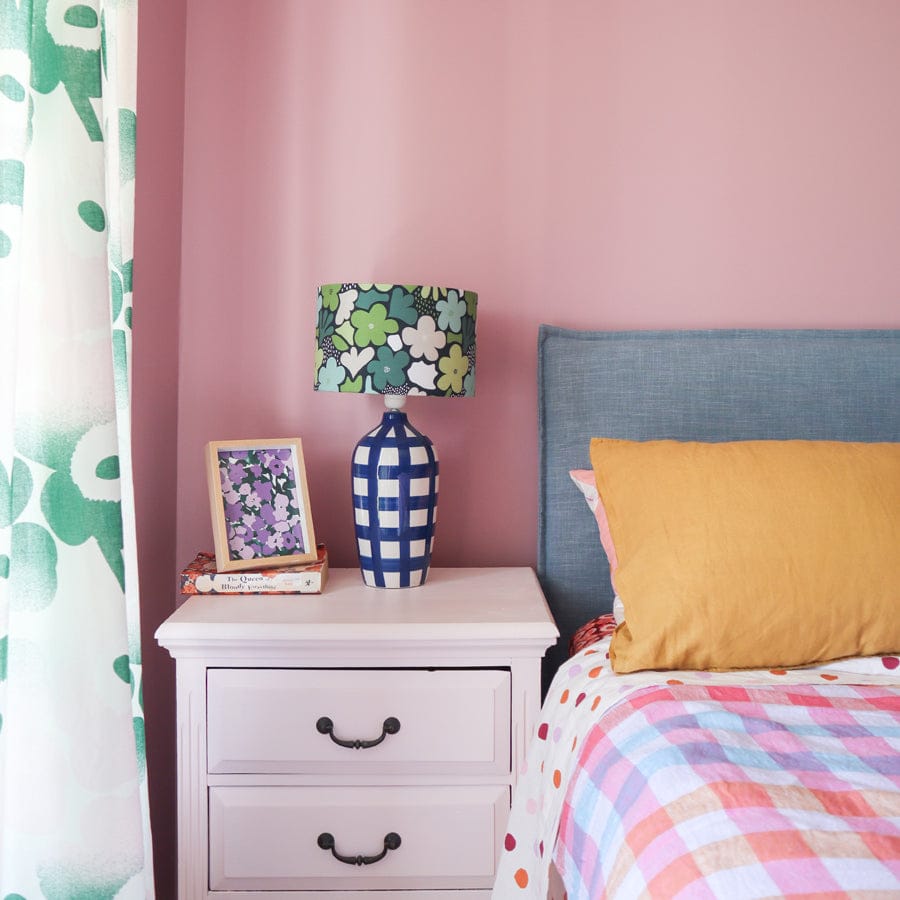 Juno Bedhead with Slipcover King Single Size Sky By Black Mango Interiors