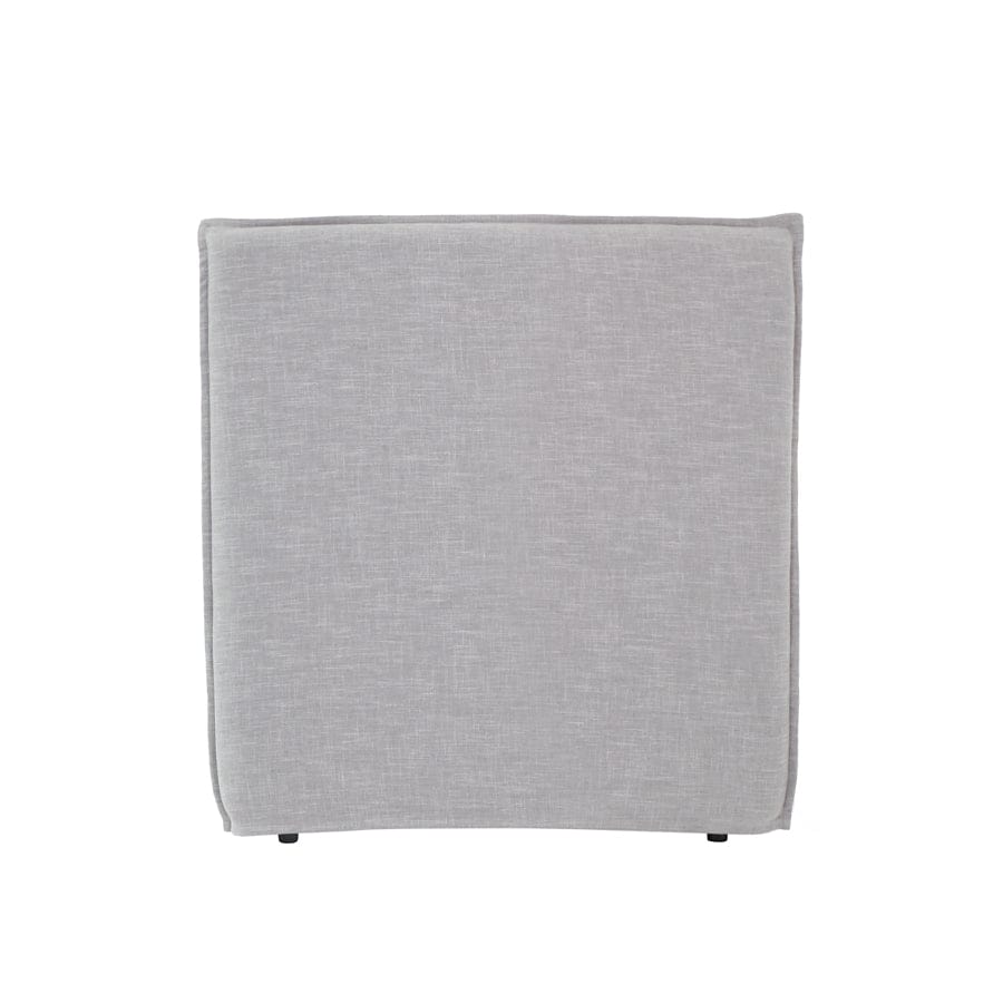 Juno Bedhead with Slipcover King Single Size Steel By Black Mango Interiors