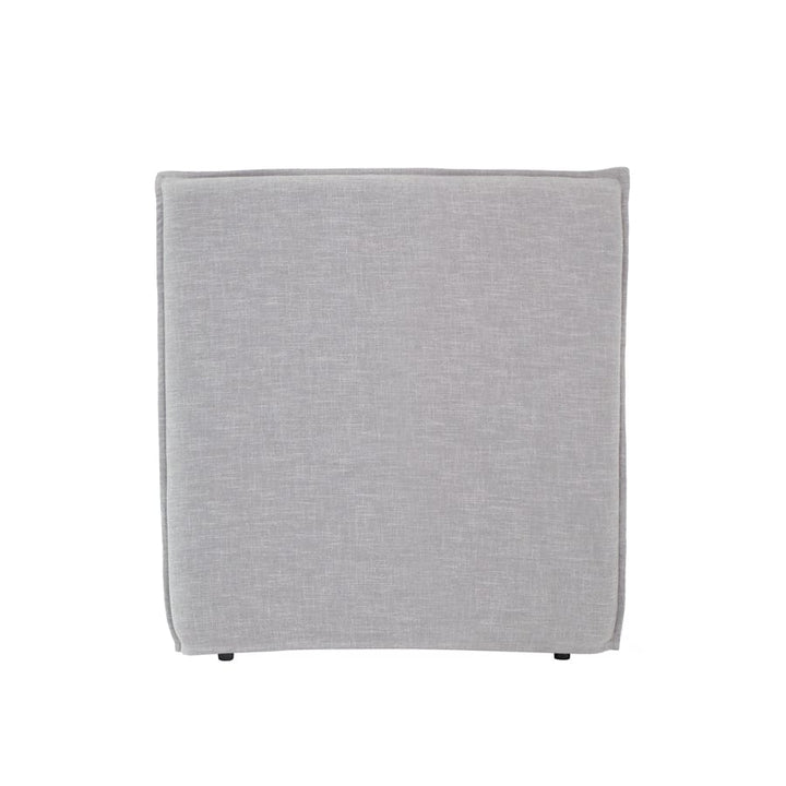 Juno Bedhead with Slipcover King Single Size Steel By Black Mango Interiors