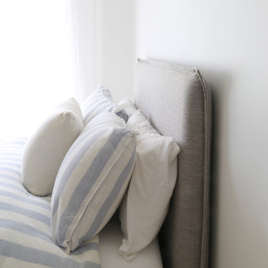Juno Bedhead with Slipcover King Single Size Steel By Black Mango Interiors