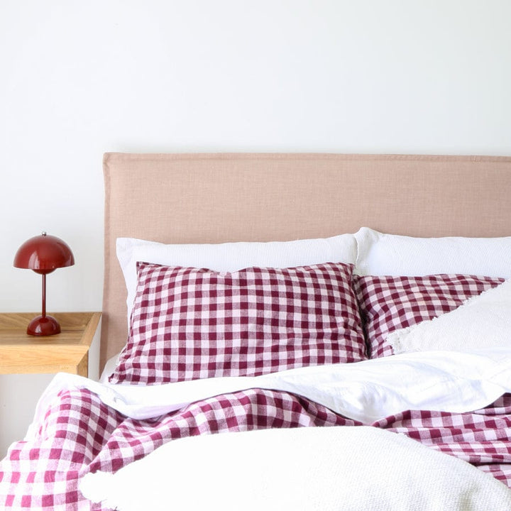 Juno Bedhead with Slipcover King Size Blush By Black Mango Interiors