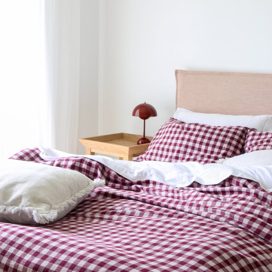 Juno Bedhead with Slipcover King Size Blush By Black Mango Interiors