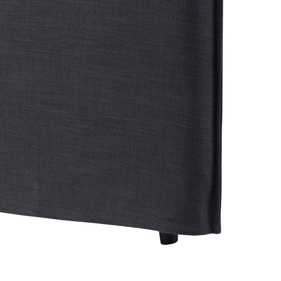 Juno Bedhead with Slipcover King Size Charcoal By Black Mango