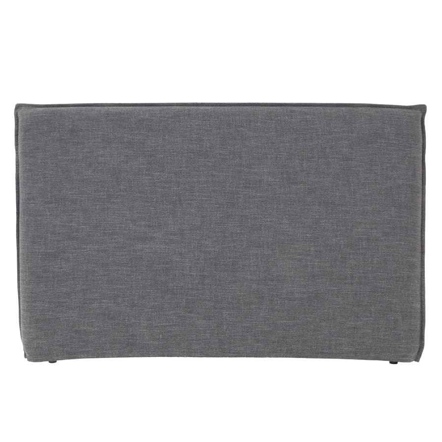 Juno Bedhead with Slipcover King Size Charcoal By Black Mango Interiors
