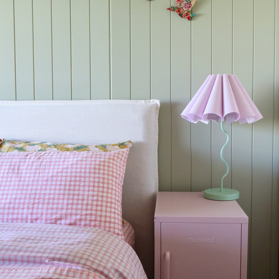 Juno Bedhead with Slipcover King Size Ivory By Black Mango Interiors