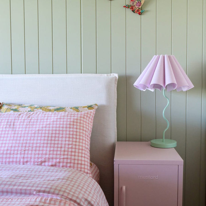 Juno Bedhead with Slipcover King Size Ivory By Black Mango Interiors