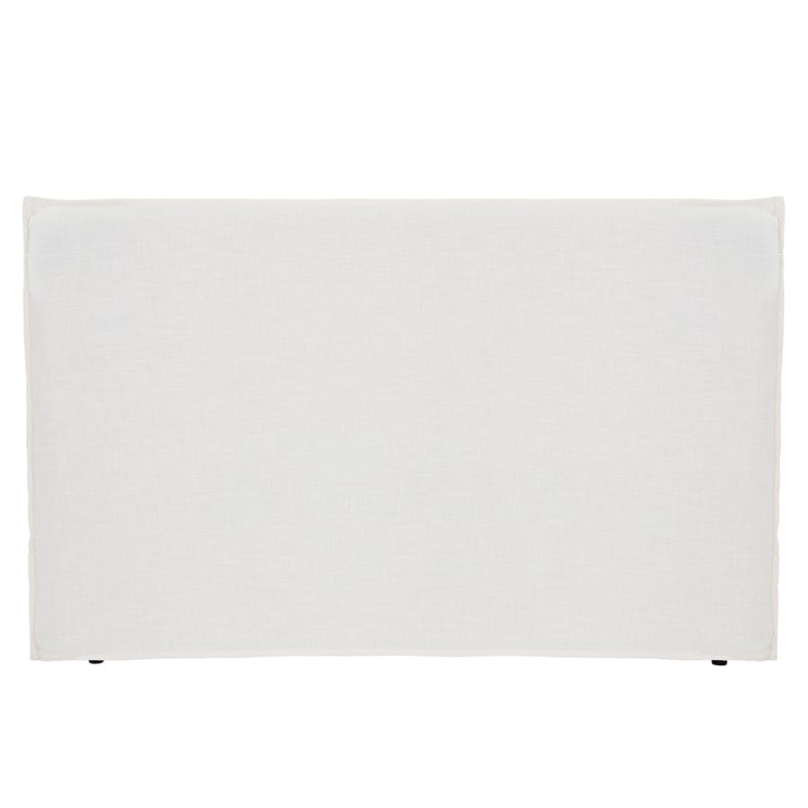Juno Bedhead with Slipcover King Size Ivory By Black Mango Interiors