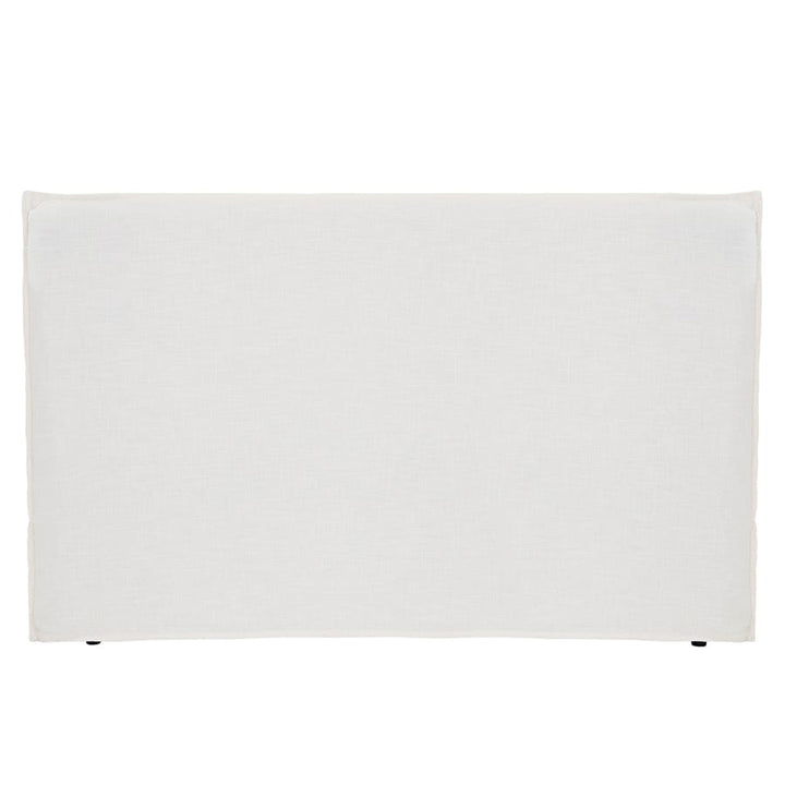 Juno Bedhead with Slipcover King Size Ivory By Black Mango Interiors