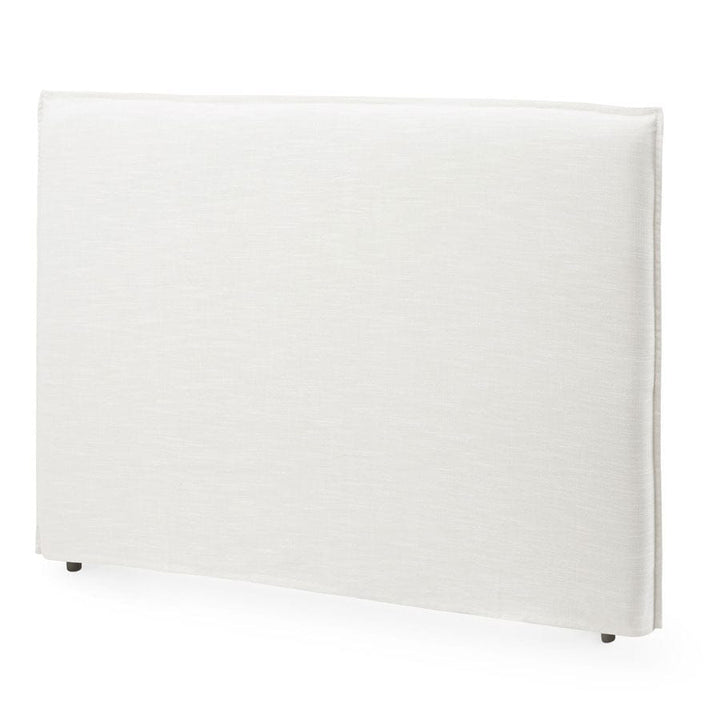 Juno Bedhead with Slipcover King Size Linen White By Black Mango