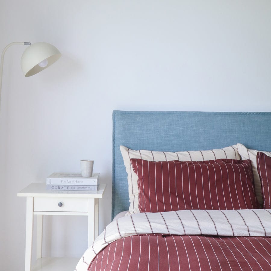 Juno Bedhead with Slipcover King Size Sky By Black Mango Interiors