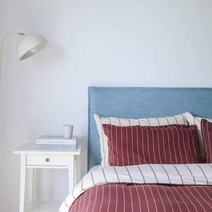 Juno Bedhead with Slipcover King Size Sky By Black Mango Interiors