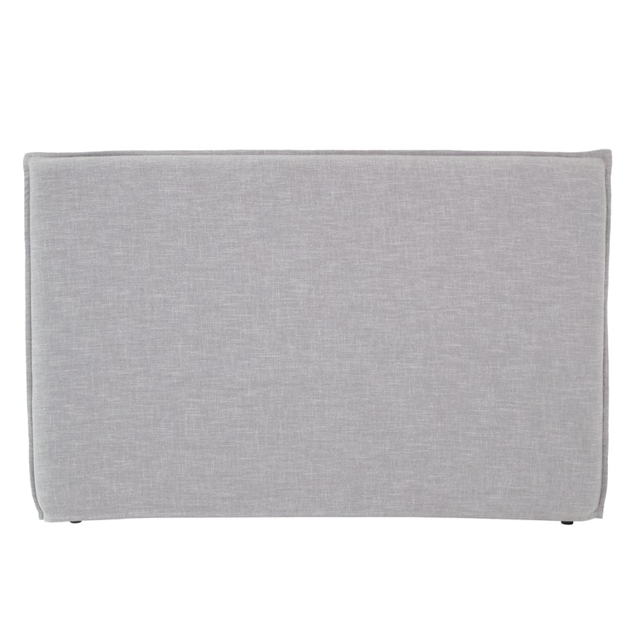 Juno Bedhead with Slipcover King Size Steel By Black Mango Interiors
